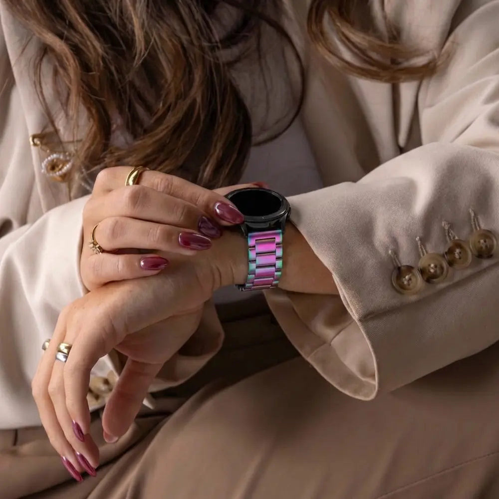 Bracelet acier Samsung Galaxy Watch 46mm (arc-en-ciel)