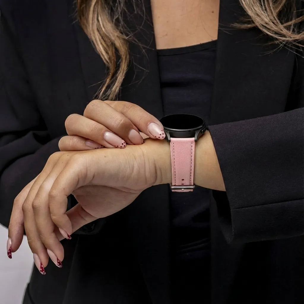 Bracelet cuir Huawei Watch GT 3 42mm (rose)