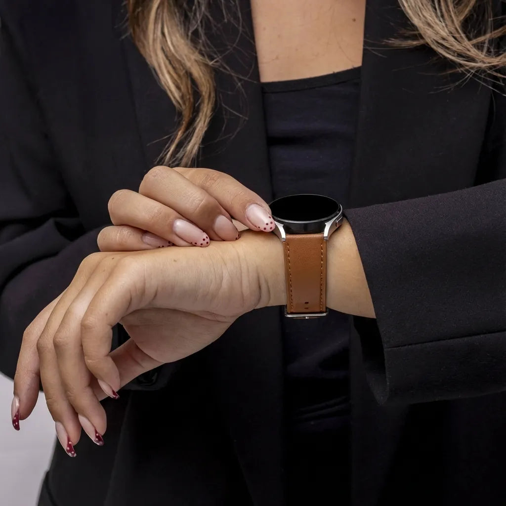 Bracelet cuir moderne Coros Apex 2 (marron)