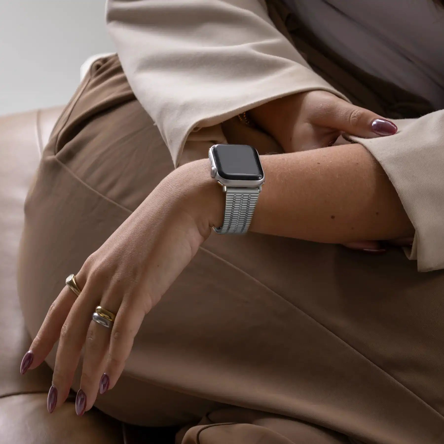 Bracelet Apple Watch acier inoxydable (argent)