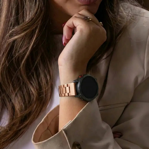 Garmin Fenix 7 Steel Strap (Rose Gold)