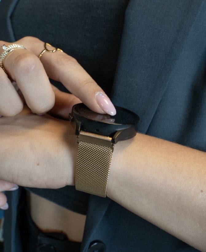 Bracelet Milanais Samsung Galaxy Watch Active (or rose)