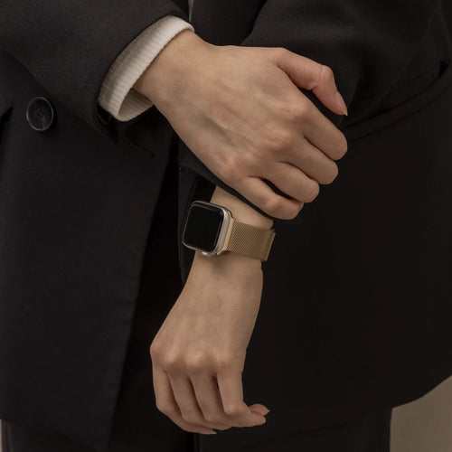 Milanese Strap with Buckle, gold, lifestyle photo