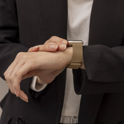 Milanese Strap with Buckle, gold, lifestyle photo