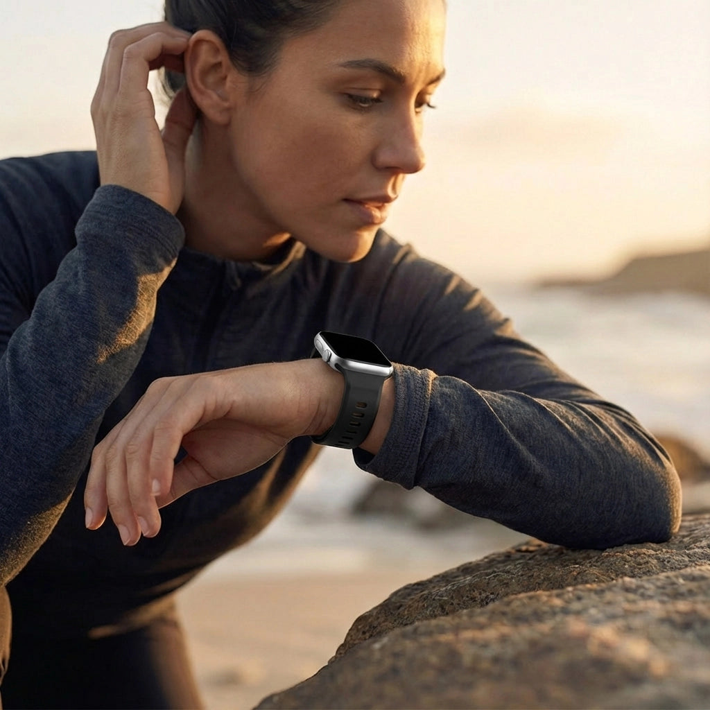 Bandz Bracelet silicone 'Outdoor' Apple Watch (noir)