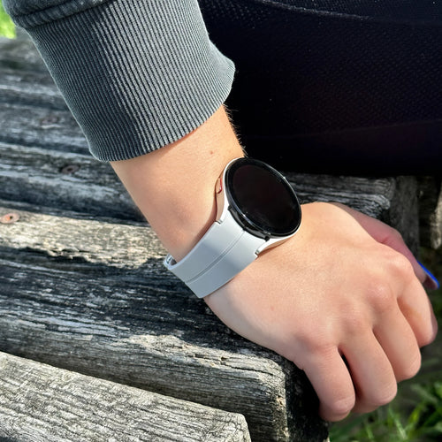 Silicone Magnetic Sport Strap, grey, lifestyle photo