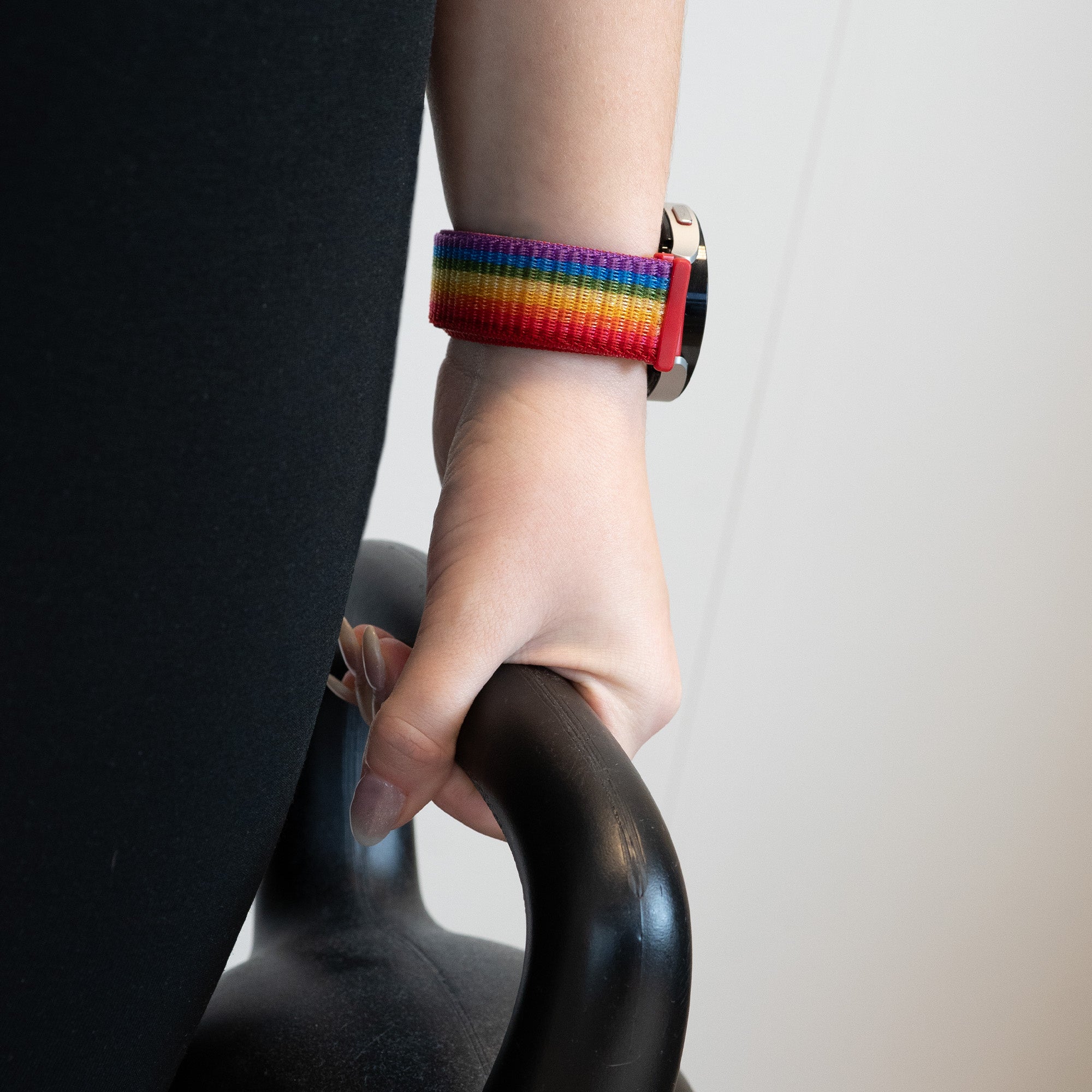 Bandz Bracelet nylon Loop Garmin Vivomove Trend (arc-en-ciel)