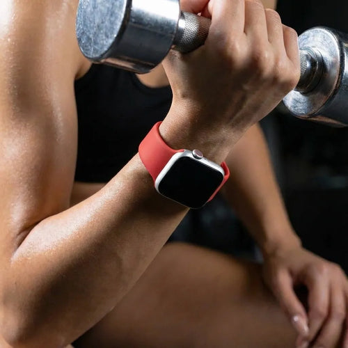 Bracelet silicone Apple Watch (rouge)