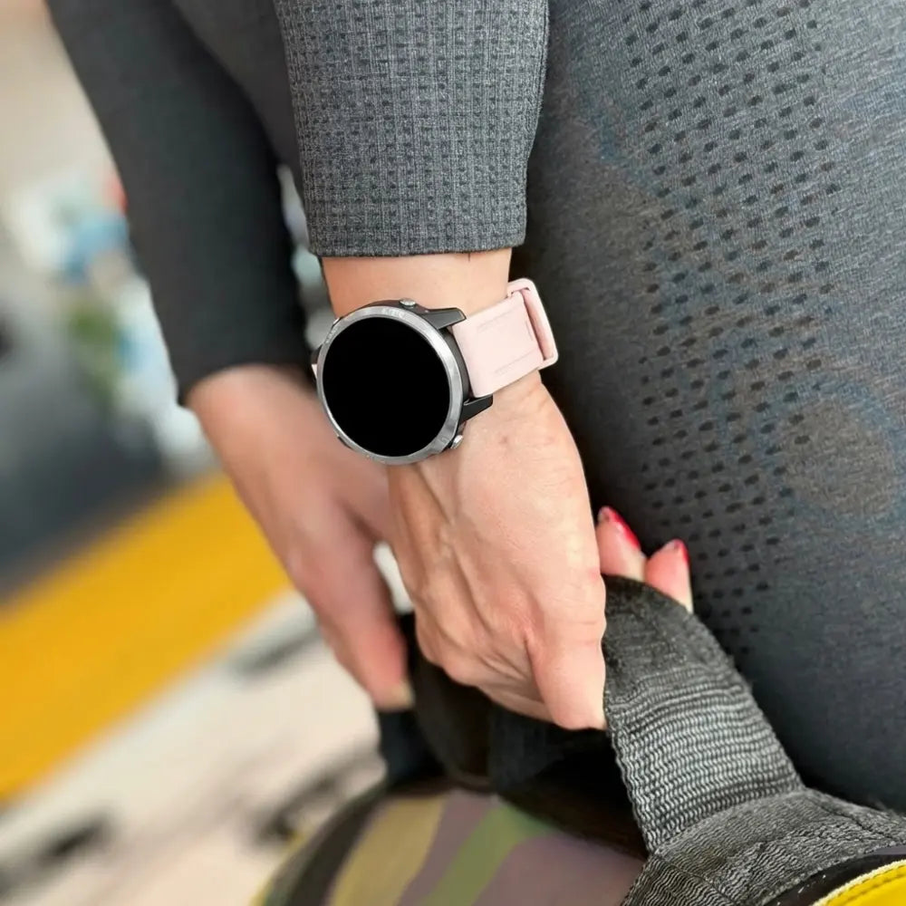 Bracelet silicone Garmin Fenix 7s (rose clair)