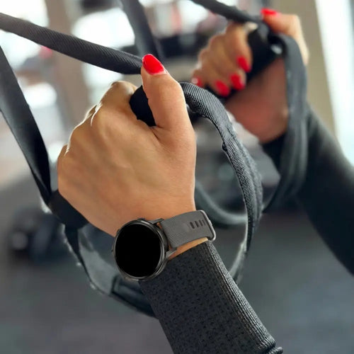 Bandz Bracelet silicone 'Deluxe' Garmin Venu 2s (gris foncé)