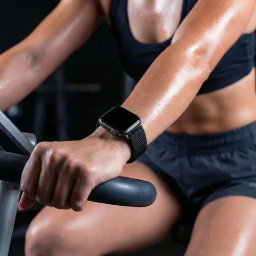Huawei Watch Fit 4 Pro nylon wave bandje (zwart)