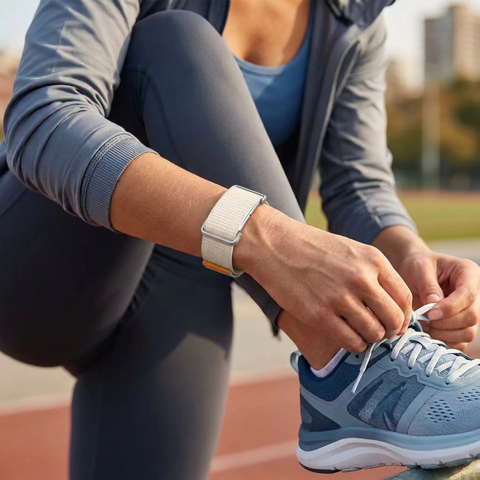 Bracelet nylon avec cadre Fitbit Air (lumière stellaire)