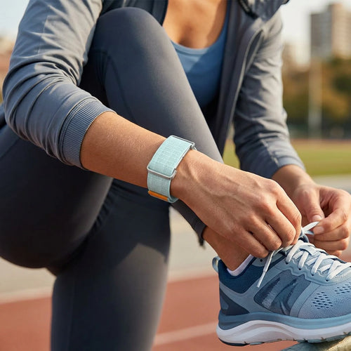 Bracelet nylon avec cadre Fitbit Air (cyan clair)