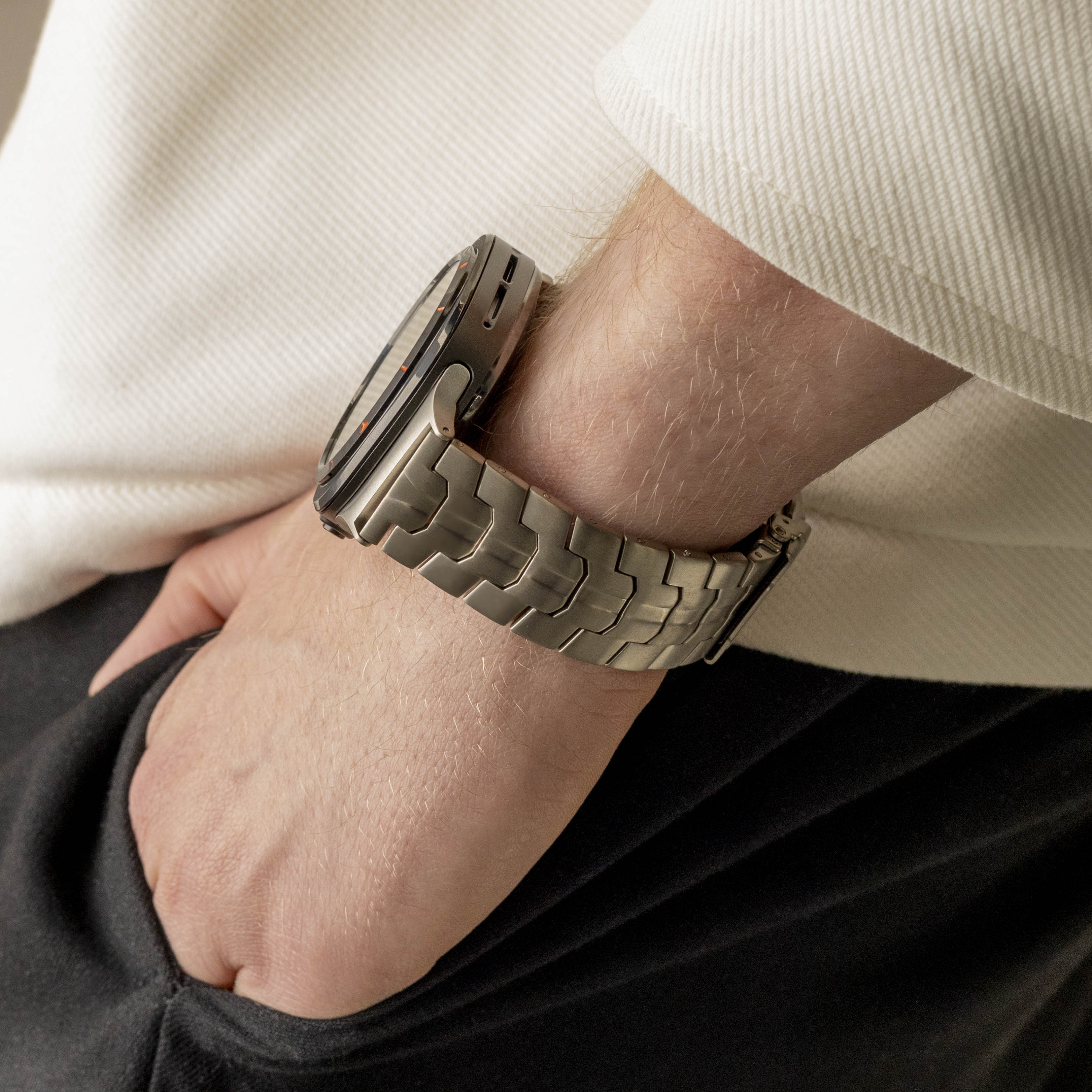 Bandz Bracelet titane Samsung Galaxy Watch Ultra 'Iron' (titane)