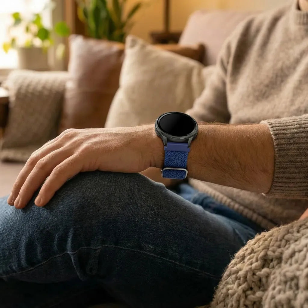 Bandz Bracelet tressé réglable Garmin Venu 2s (bleu)