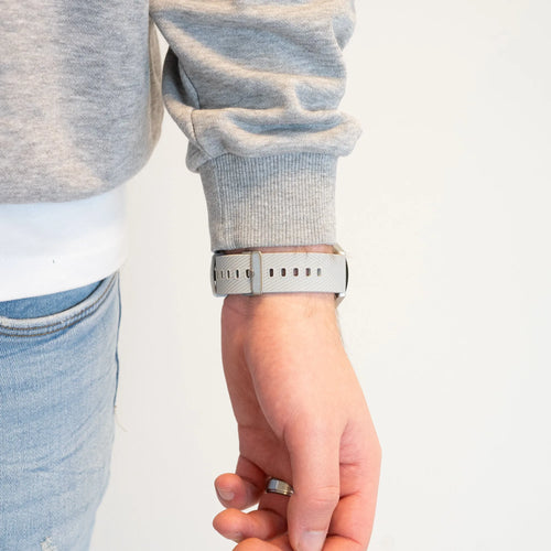 Bandz Bracelet silicone 'Deluxe' Oozoo Smartwatch 20mm (gris)