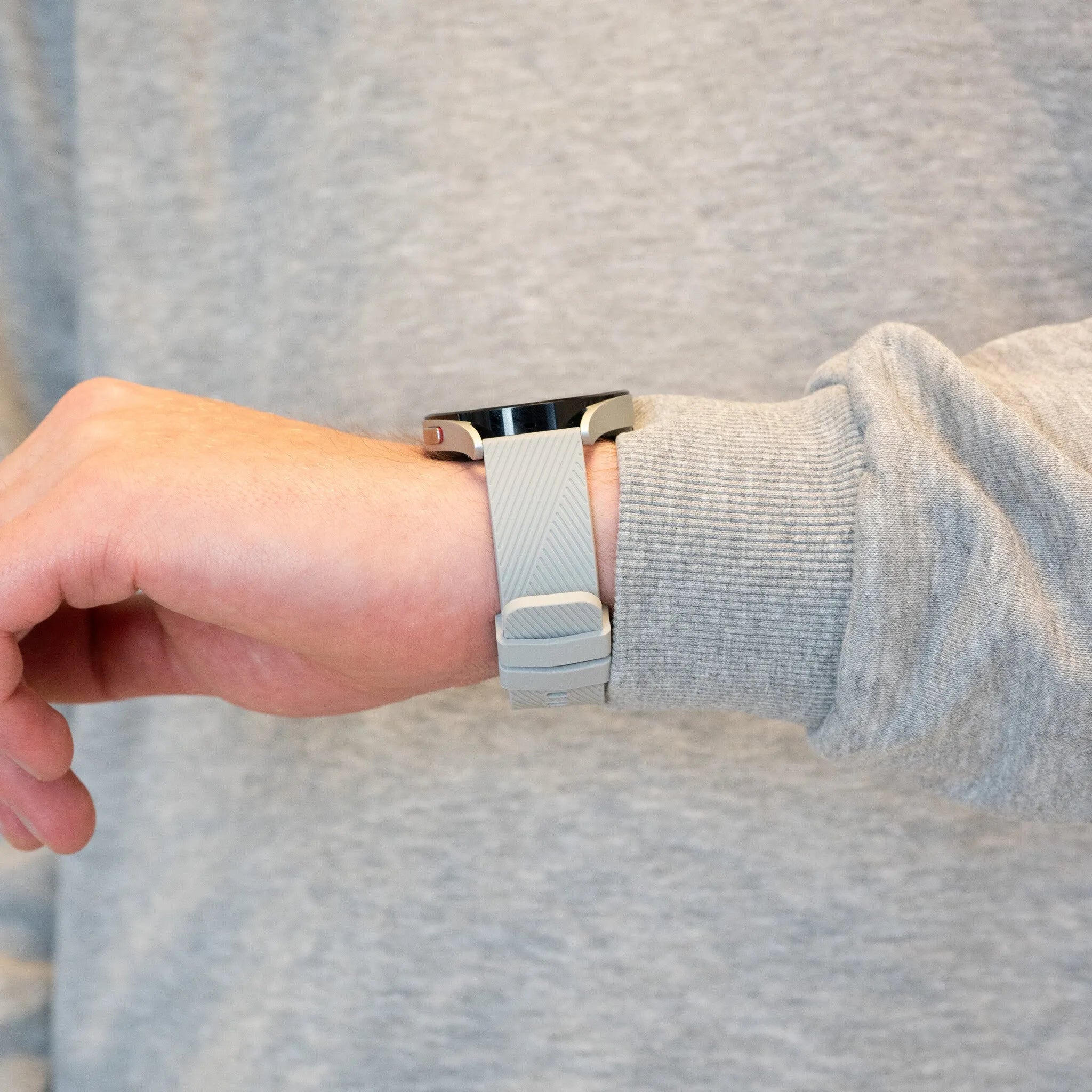 Bandz Bracelet silicone 'Deluxe' Oozoo Smartwatch 20mm (gris)