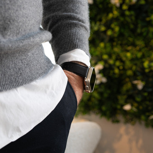 Leather Strap 'Classic', black, lifestyle photo