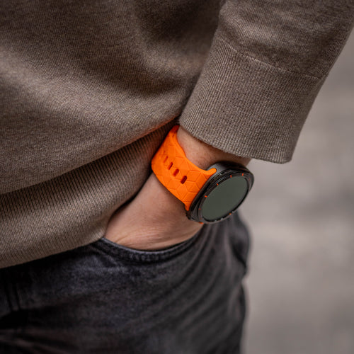 Samsung Galaxy Watch Ultra 2 Silicone Strap Hexagons (Orange)