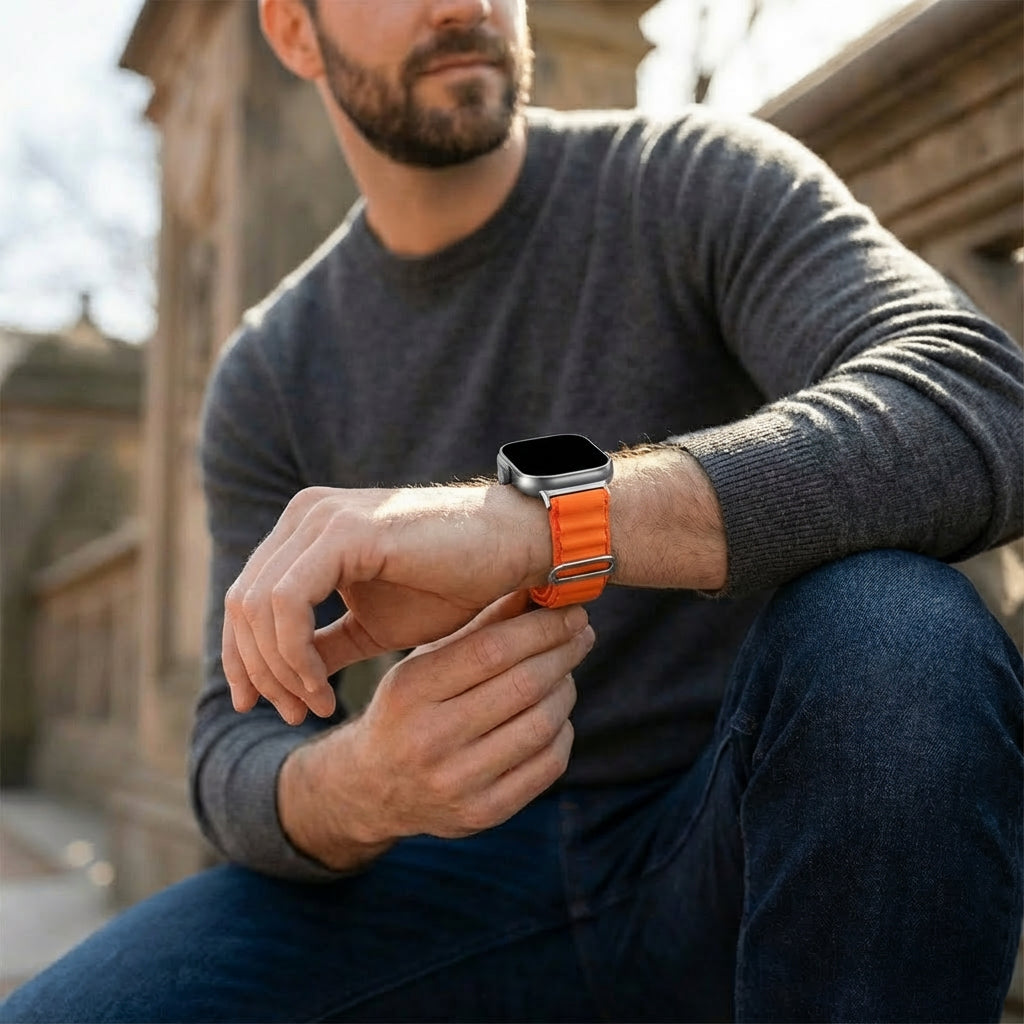 Bracelet nylon Alpine Xiaomi Smart Band 9 Pro (orange)