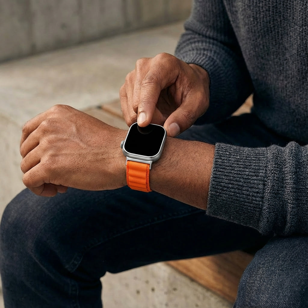 Bracelet nylon Alpine Xiaomi Smart Band 9 Pro (orange)