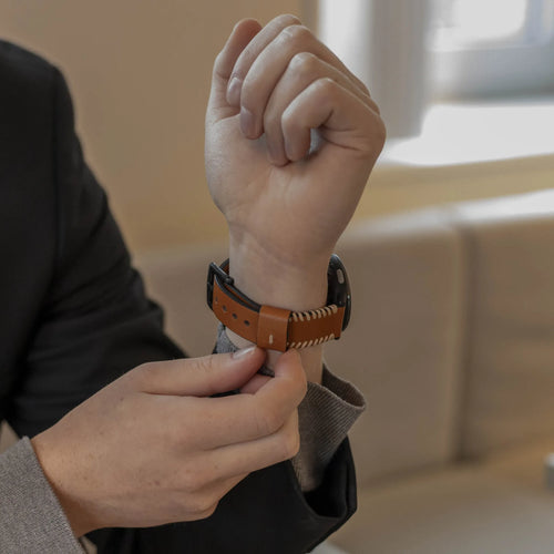 Suunto Race 2 Stitched Leather Strap (Brown)