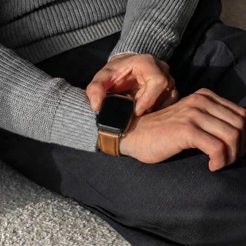 Bracelet cuir Apple Watch Ultra (marron)