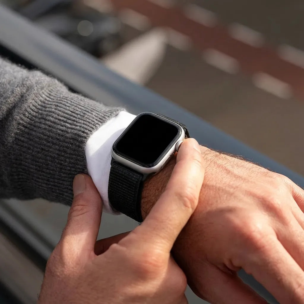 Bandz Bracelet nylon 'Classic' Apple Watch (noir)