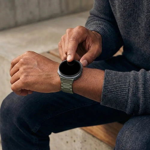 Bandz Samsung Galaxy Watch 8 Classic Titanium Strap 'Deluxe' (Graphite)