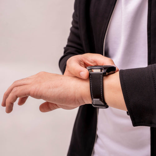 Bracelet cuir 'One Push' CMF Watch Pro 3 (noir)