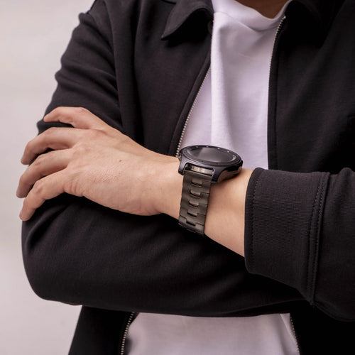 Bracelet titane grain (fermoir plat) Fossil Gen 5 (graphite)