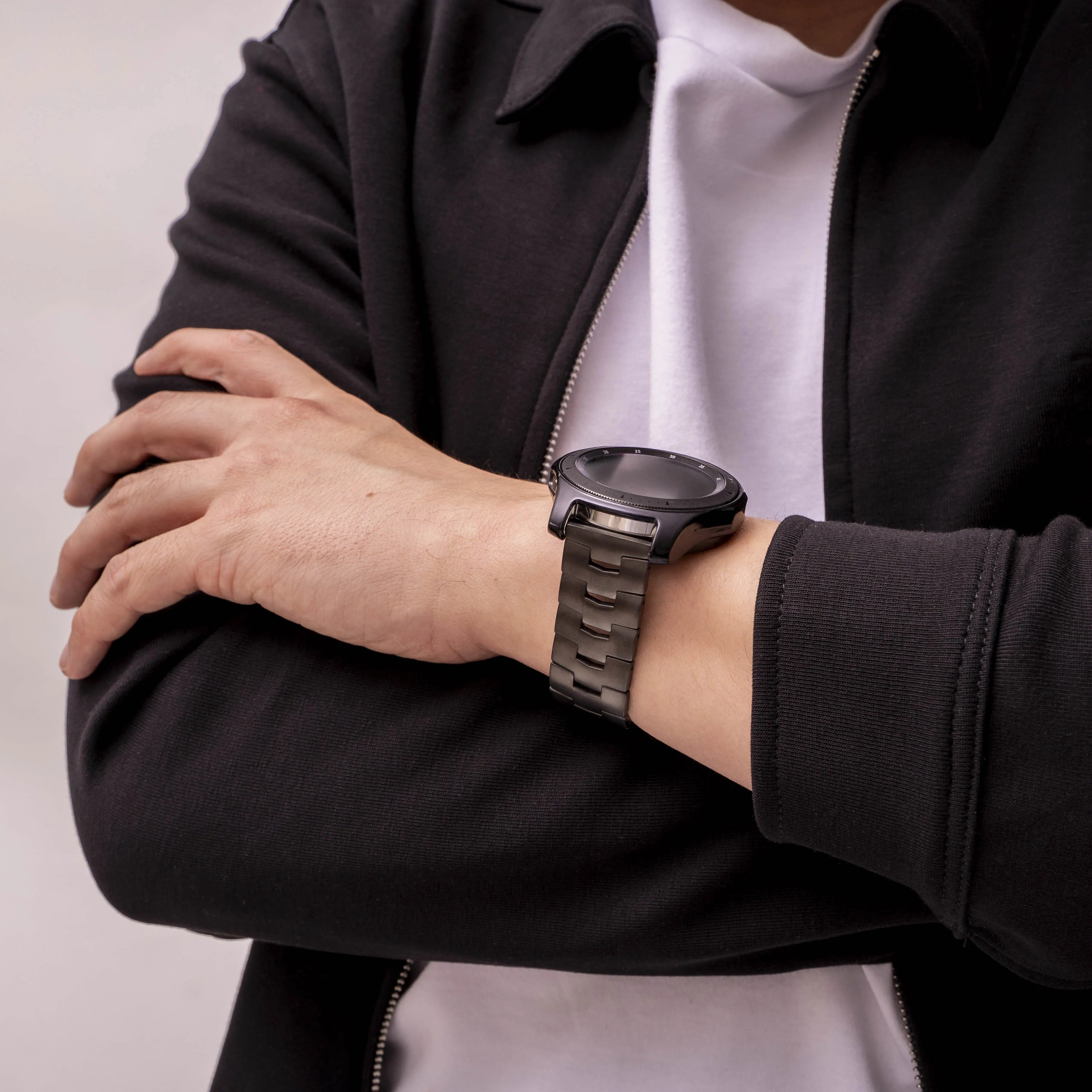 Bracelet en titane granulaire pour Oppo Watch X2 - fermeture plate(graphite)