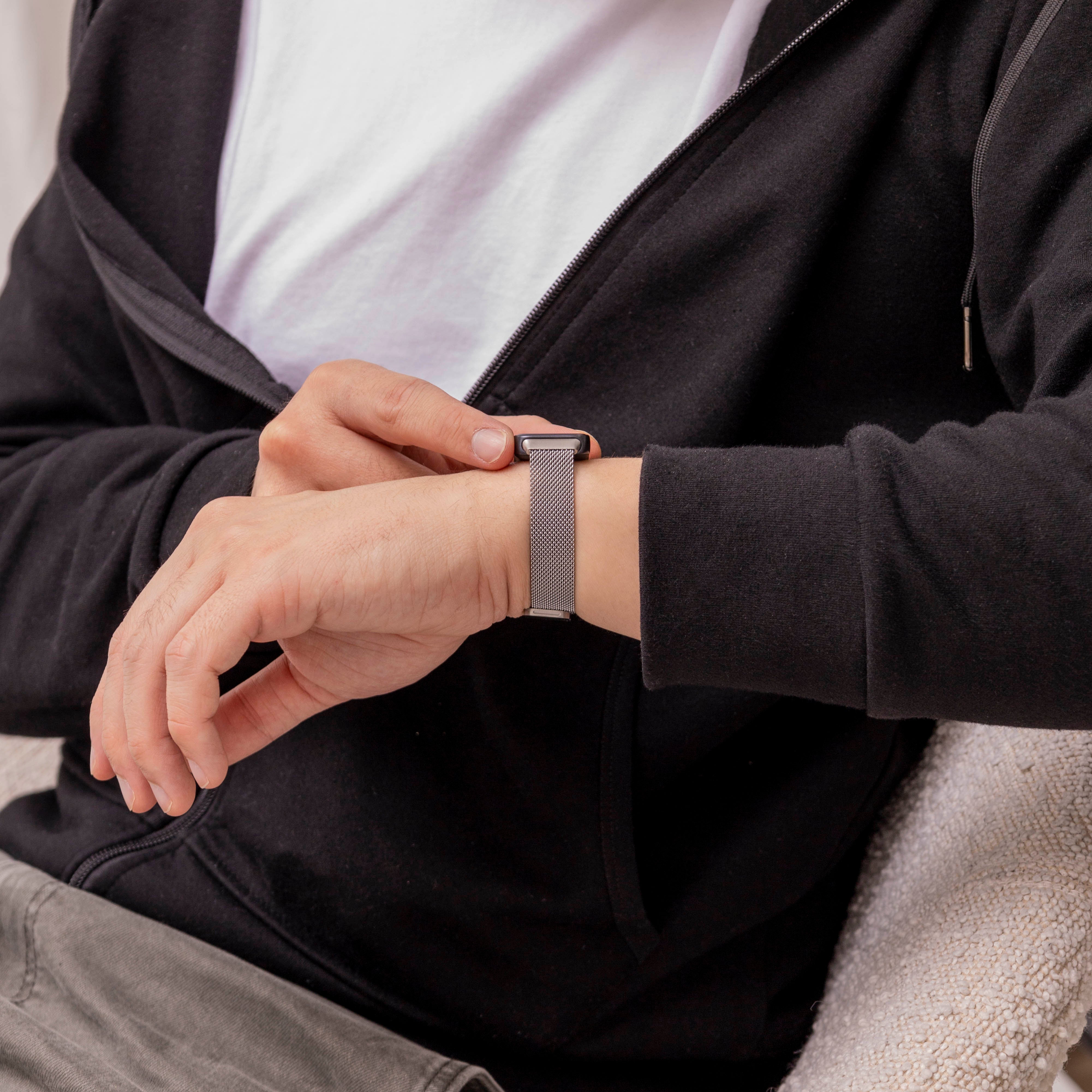 Bracelet Milanais Huawei Band 8 (argent)