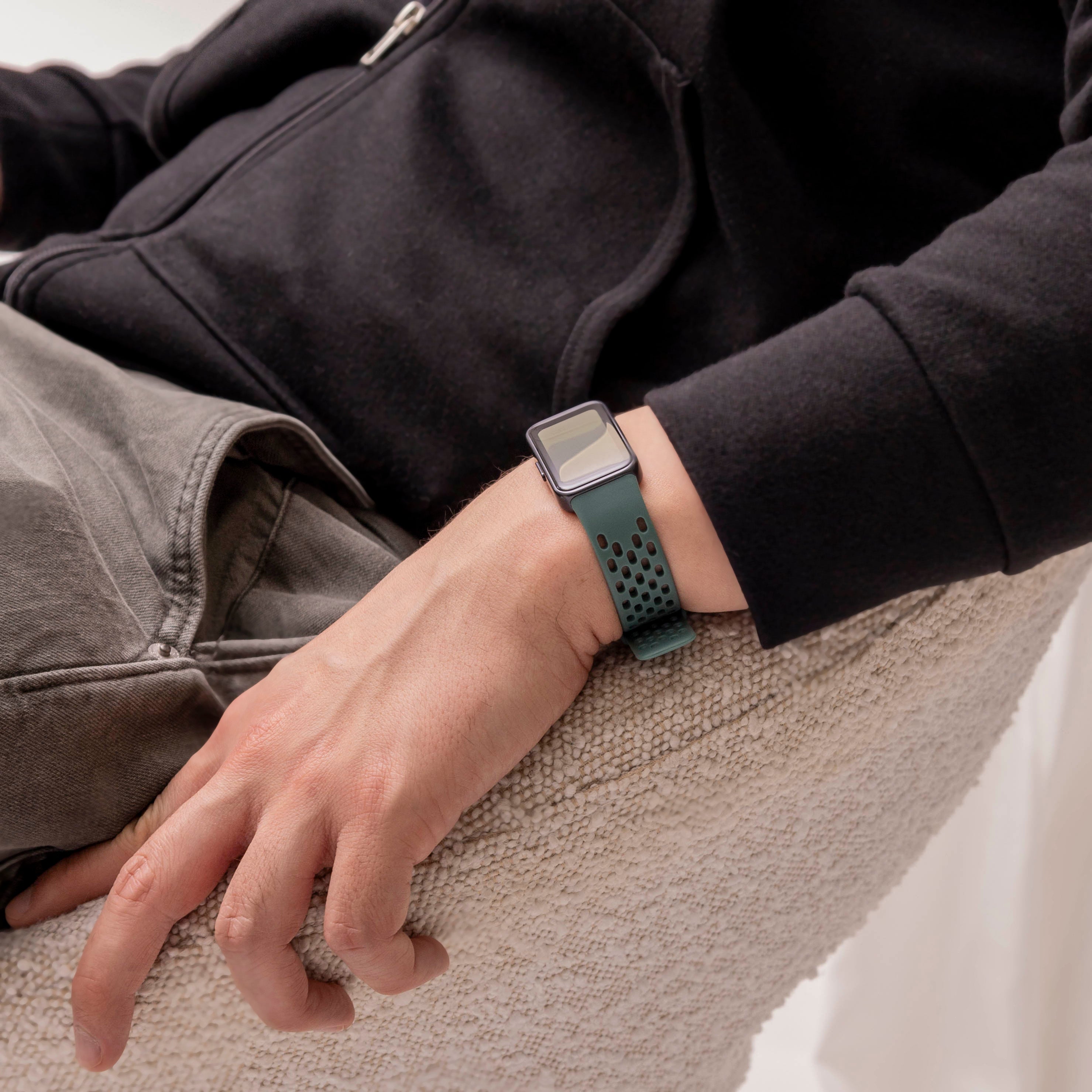 Bracelet silicone air Huawei Band 10 (vert pin)
