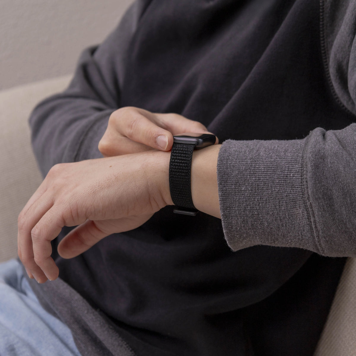 Nylon Strap, black, lifestyle photo