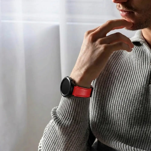 Samsung Galaxy Watch 7 - 40mm Hybrid Leather Strap (Red)