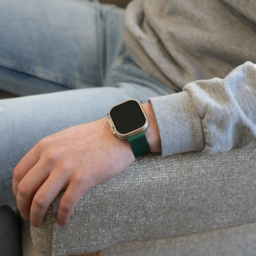Milanese Strap, green, lifestyle photo