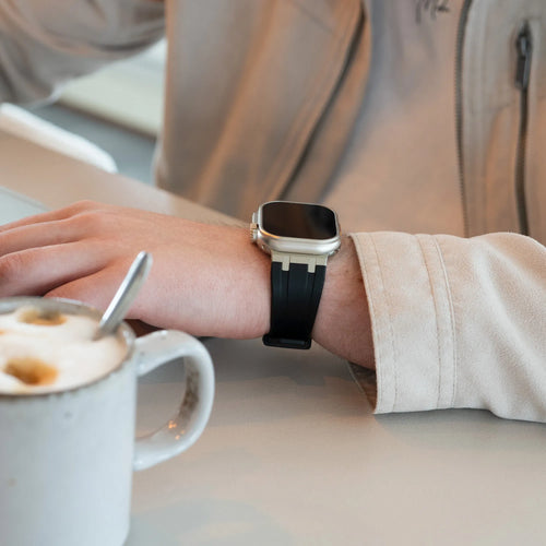 Luxury Liquid Silicone Strap, lifestyle photo