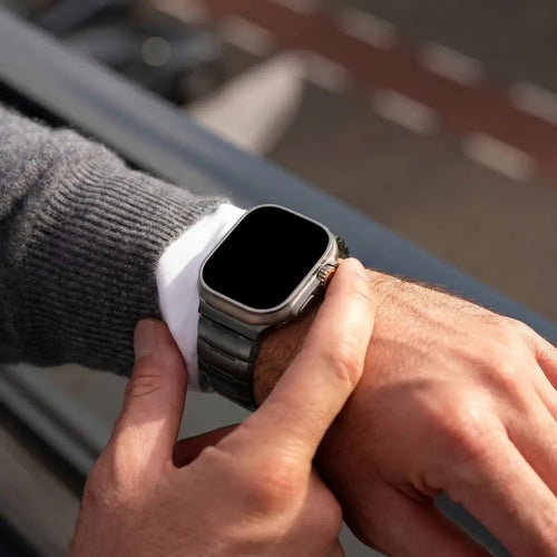 Bracelet acier hybride Apple Watch Ultra (noir)