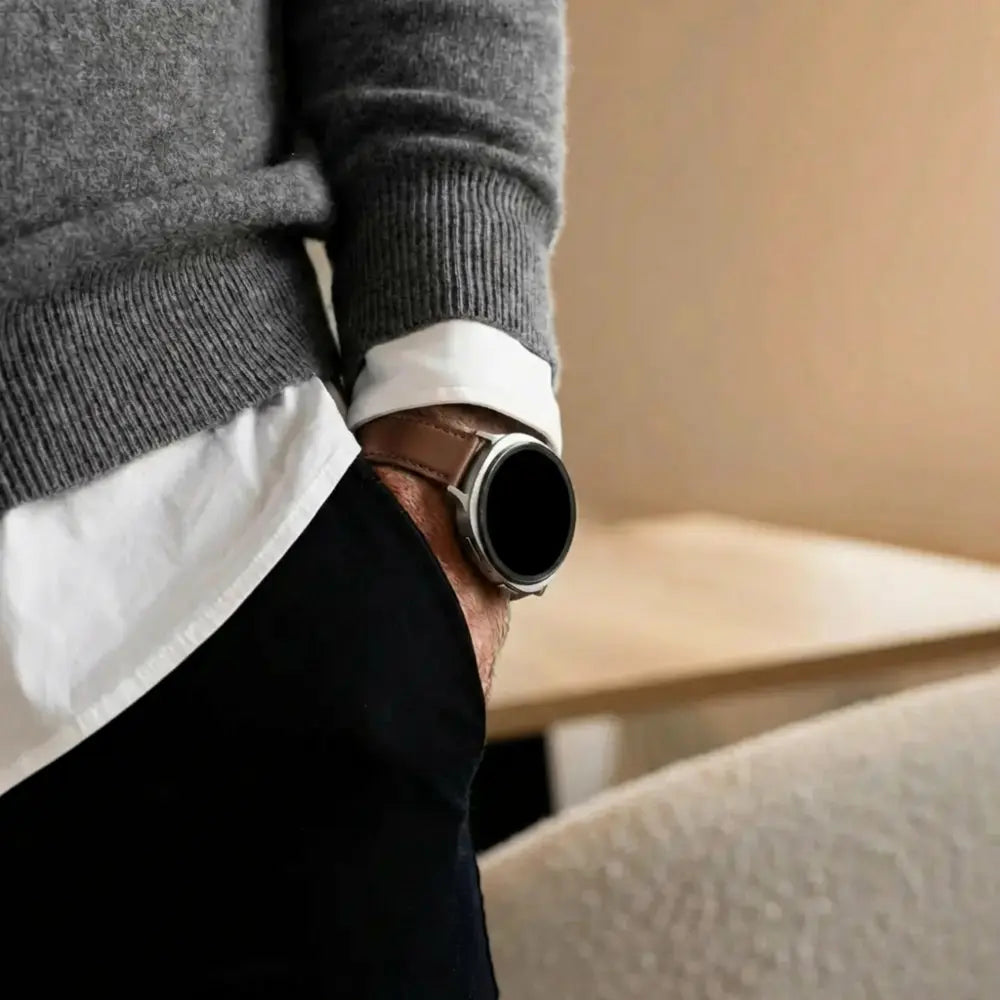 Bandz Bracelet cuir 'Classic' Samsung Galaxy Watch 8 Classic (marron)
