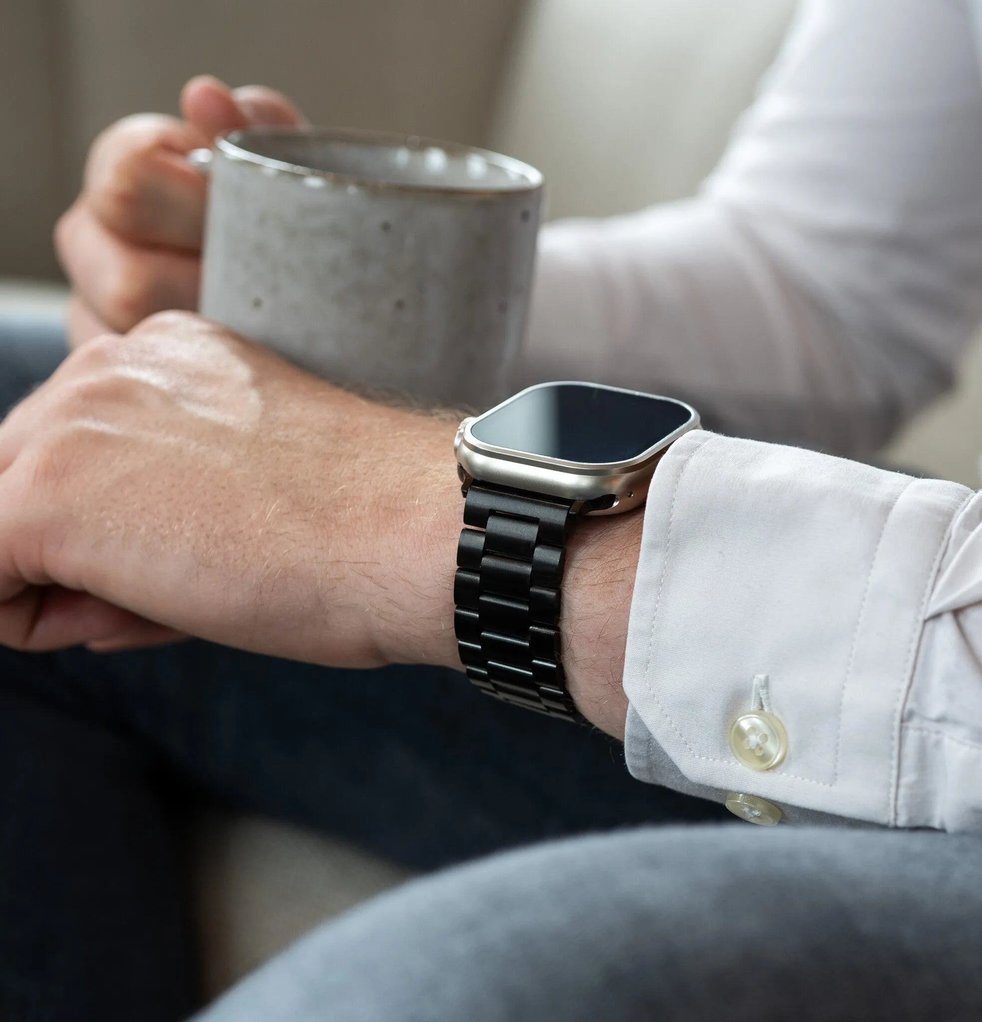 Bracelet acier Apple Watch (gris foncé)