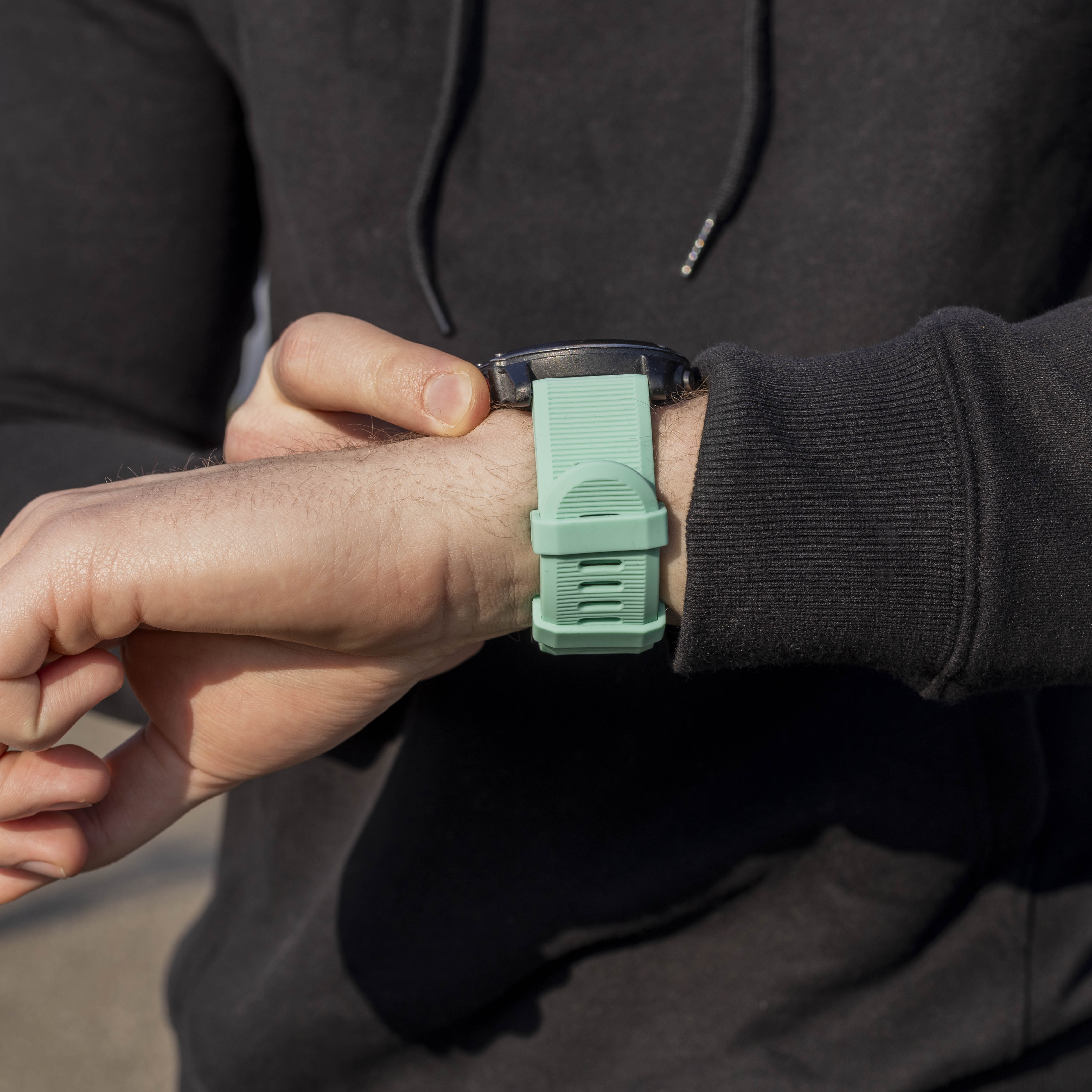 Bracelet en silicone Garmin Quatix 3 / 6x / 7x Solar (aqua)