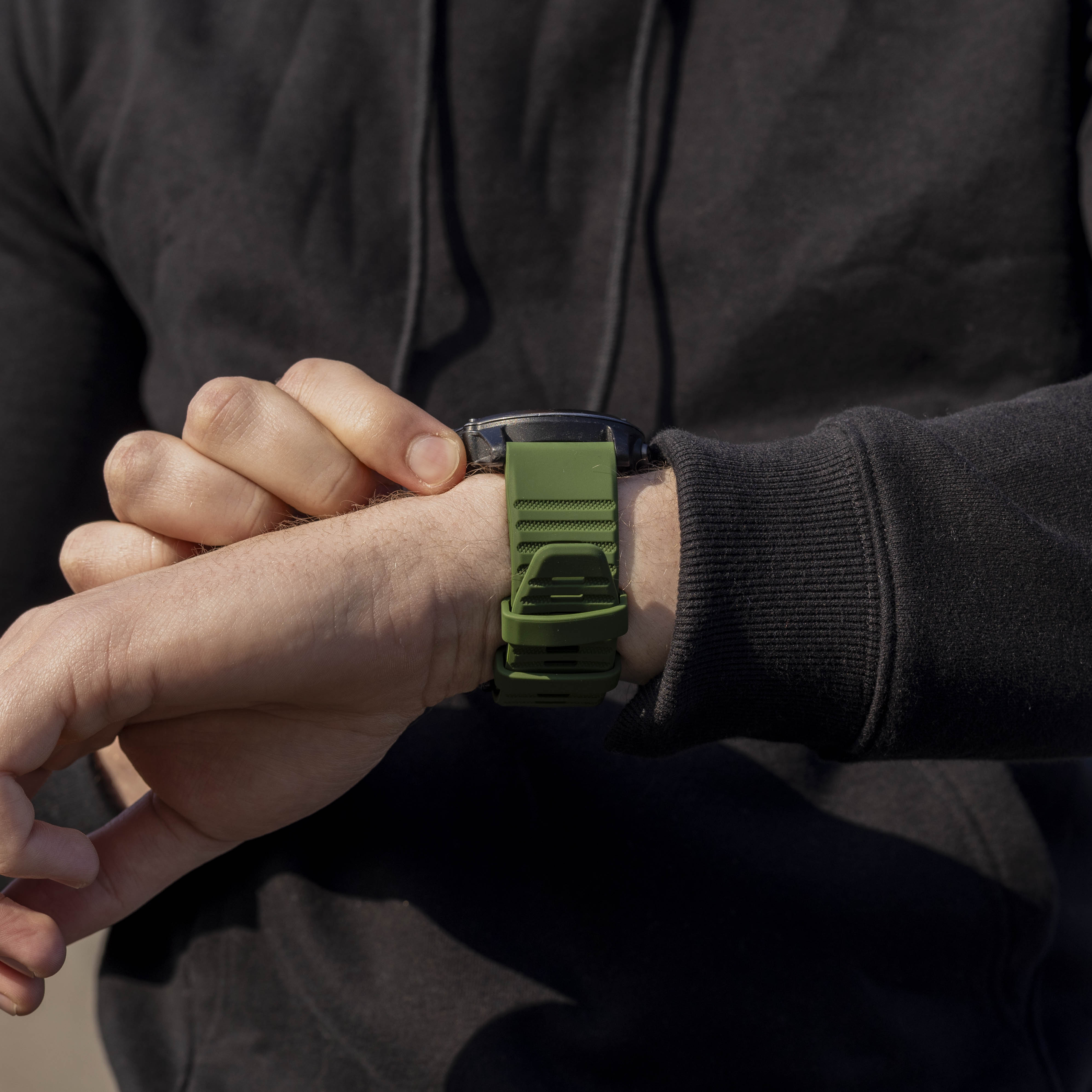 Bracelet silicone Garmin Enduro 1 / 2 / 3 (vert foncé)