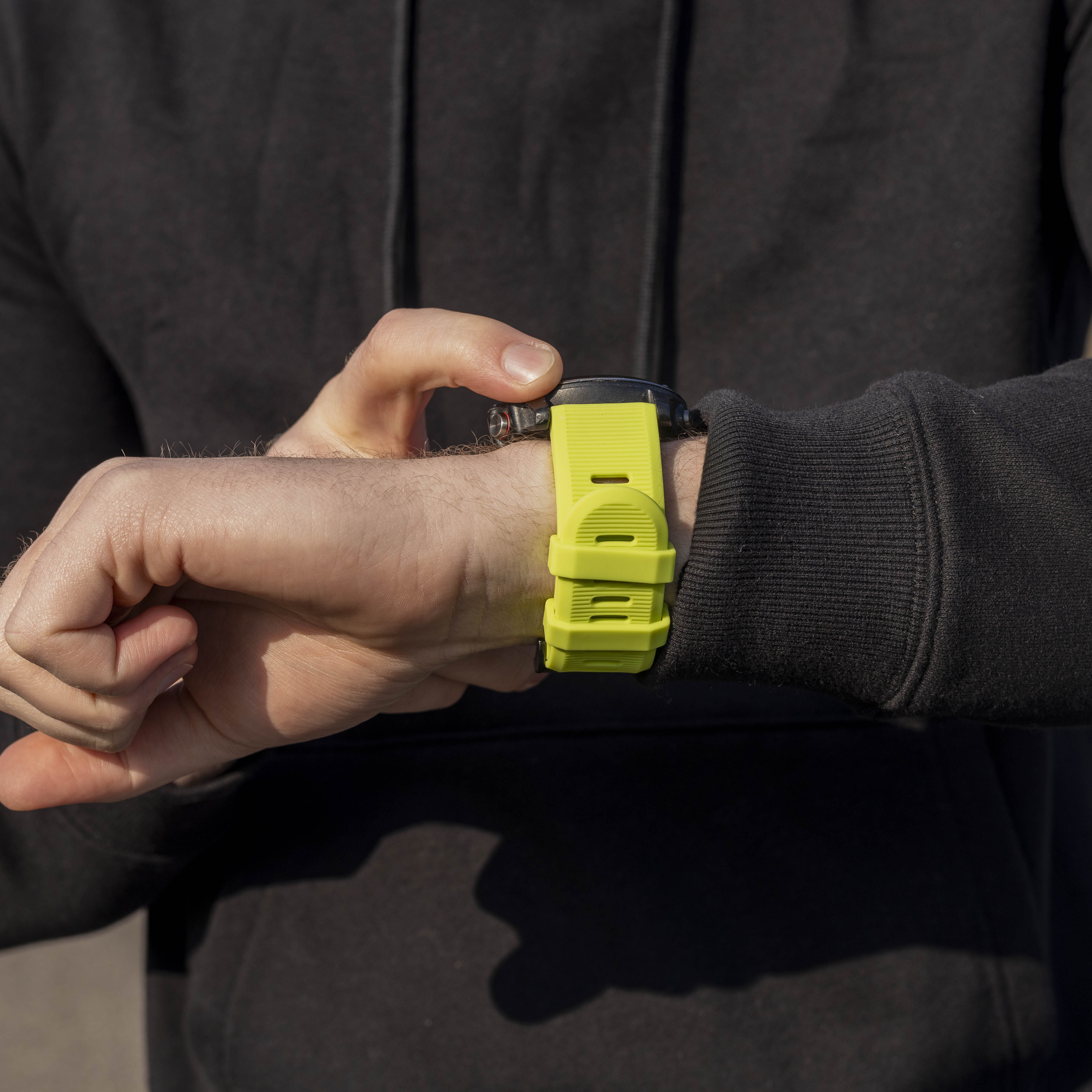 Bracelet en silicone Garmin Quatix 3 / 6x / 7x Solar (vert clair)