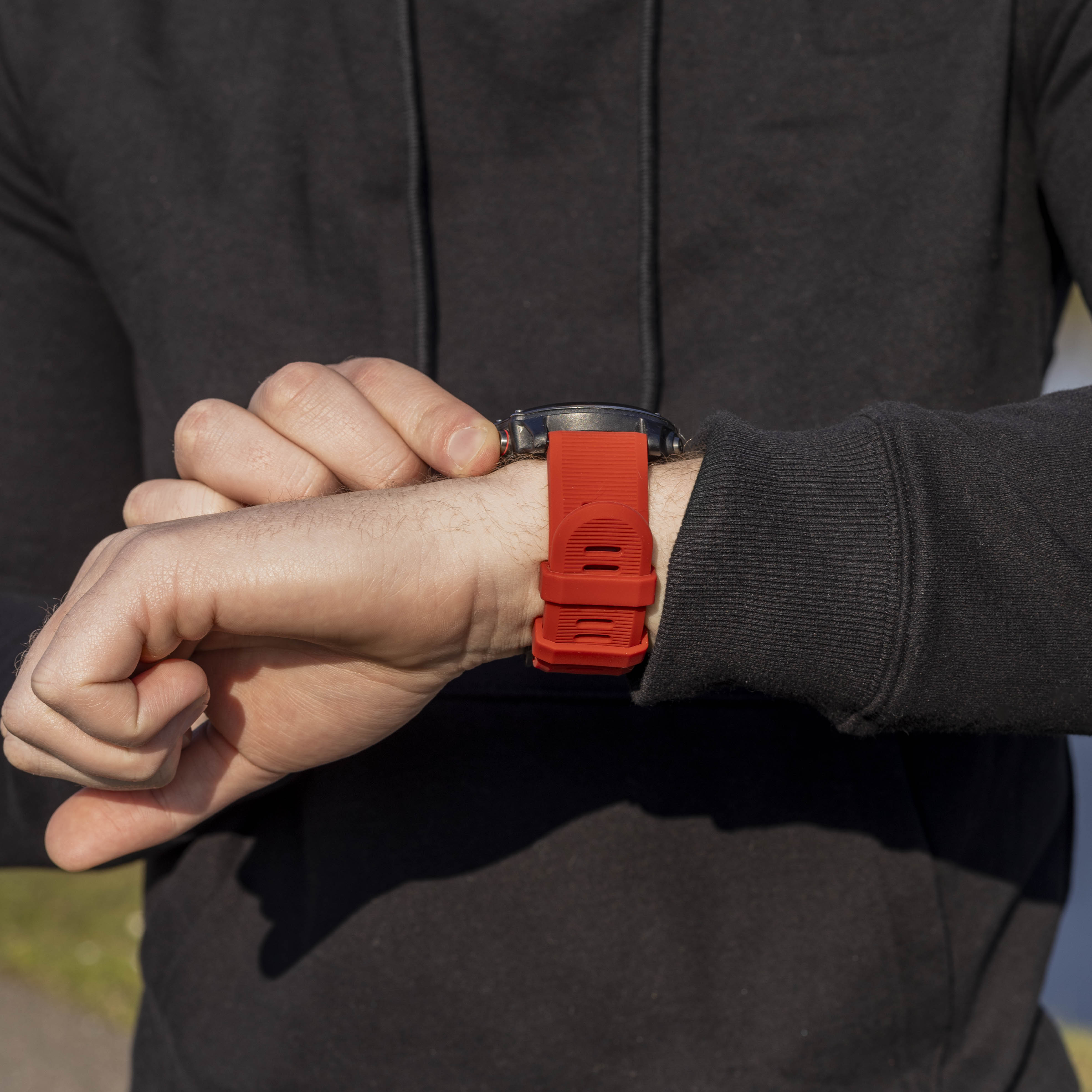 Bracelet silicone Garmin Fenix ​​​​5x / 6x (rouge)