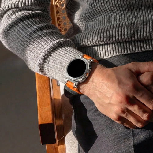 Samsung Galaxy Watch Ultra 2 Silicone Strap 'Explorer' (Orange/Titanium)