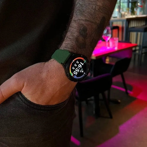Twill Silicone Strap, army green, lifestyle photo