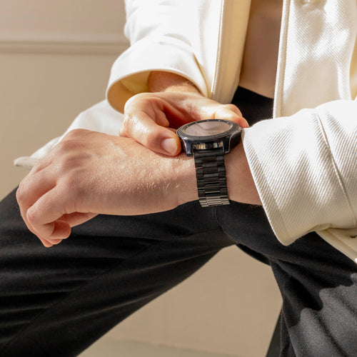 Bracelet acier Huawei Watch GT (noir)