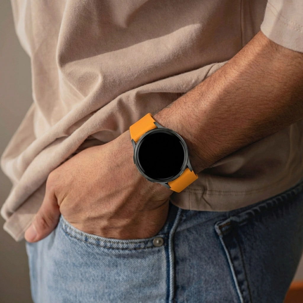Bandz Garmin Venu Silicone Strap 'Premium' (Orange)