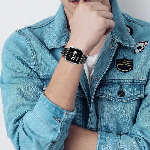 Fine Steel Strap, black, lifestyle photo